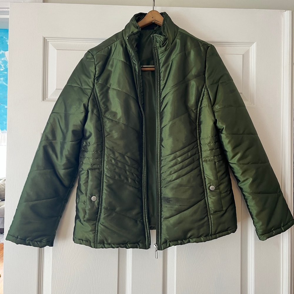 Jane Ashley Olive Quilted Jacket